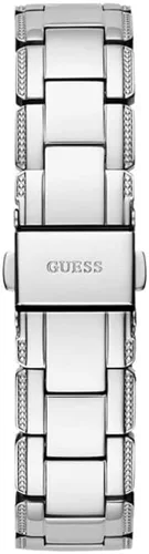 Vista 5 de GUESS Reloj para mujer de 1.299in, correa plateada con esfera plateada y caja plateada, Tono plateado
