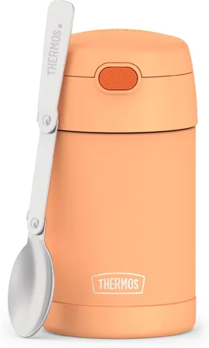 Vista 11 de THERMOS Funtainer - Tarro de alimentos aislado de 16 onzas, tarro de comida para niños con cuchara plegable, azul denim