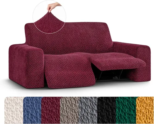 Vista 26 de PAULATO BY GA.I.CO. Funda reclinable – Funda de ajuste suave – Protector elástico de muebles reclinables de 1 pieza – Tela de terciopelo lavable a
