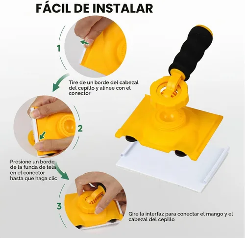 Vista 4 de VOOMEY Cortadora de pintura con mango de rotación de 360° con 5 Rotación mango pintura bordeadora con 5 almohadillas de repuesto