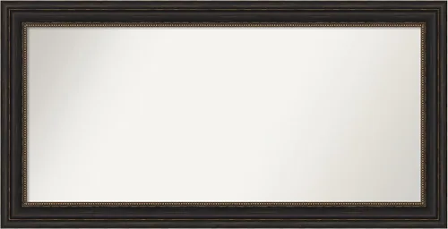 Vista 720 de Amanti Art Espejo de pared personalizado no biselado (25 x 25 pulgadas), marco de bronce acentuado, varios tamaños personalizados, espejo de baño