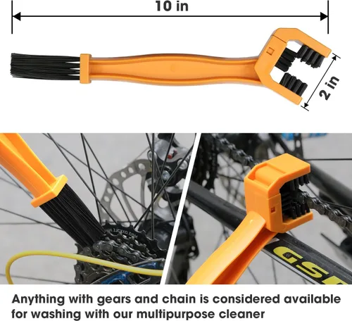 Vista 2 de Juego de herramientas de limpieza de bicicletas de 7 piezas, kit de cepillo limpio para bicicleta, adecuado para montaña, carretera, ciudad