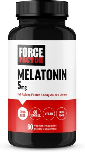 Vista 11 de Force Factor Melatonina 3 mg, suplemento sin medicamentos, vegano, sin OMG, 60 cápsulas vegetales