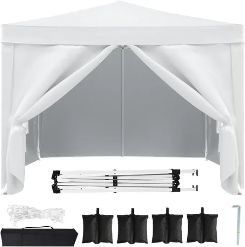 Vista 16 de 10x20 Azul Carpa Plegable para Exterior con 6 Paredes Laterales, Carpa para Bodas y Fiestas al Aire Libre Resistente al Agua para Fiestas UV50