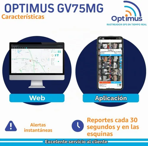 Vista 4 de Optimus GV75MG impermeable con cable GPS Tracker para vehículos y activos