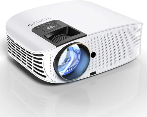 Vista 9 de Mini Proyector con WiFi y Bluetooth, Proyector Portátil Nativo 1080P Compatible con 4K con Soporte Ajustable de 180°, Pantalla Máxima de 180