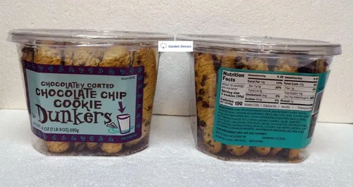 Vista 2 de Trader Joe - Dunkers de galletas con chispas de chocolate con revestimiento de chocolate, 24 onzas, 23.99 oz (dos tinas)
