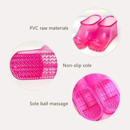 Vista 8 de Zapatos de baño de pies de masaje, zapatos portátiles de baño de pies tipo gancho, 1 par de botas portátiles de spa para relajación, masaje térmico