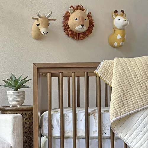 Vista 5 de Crane Baby Decoración de jardín de safari, decoración de pared de animales de felpa para niños y niñas, antílope, 7 x 9 x 5.5 pulgadas