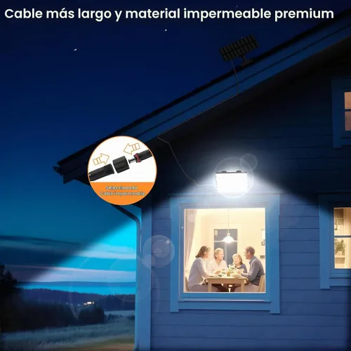 Vista 9 de Luz con sensor de movimiento para exteriores, con 3 modos, luces solares impermeables para exteriores desde el atardecer hasta el amanecer