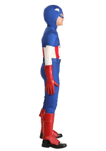 Vista 3 de Disfraz Premium de Capitán América para Niño de Marvel Multicolor