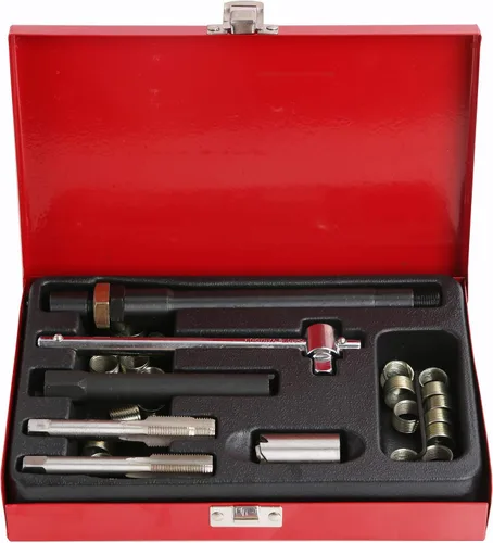 Vista 2 de WINTOOLS Kit de reparación de rosca de bujía de 26 piezas M14 x 1.25 con caja de metal