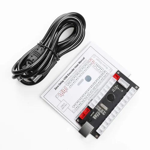 Vista 7 de Z ZOTHINGTON Zero Delay USB Encoder PC to HAPP JoystickHAPP Arcade Button for PC, MAME, Raspberry Pi, Arcade1Up - Three 5V Power Output for led