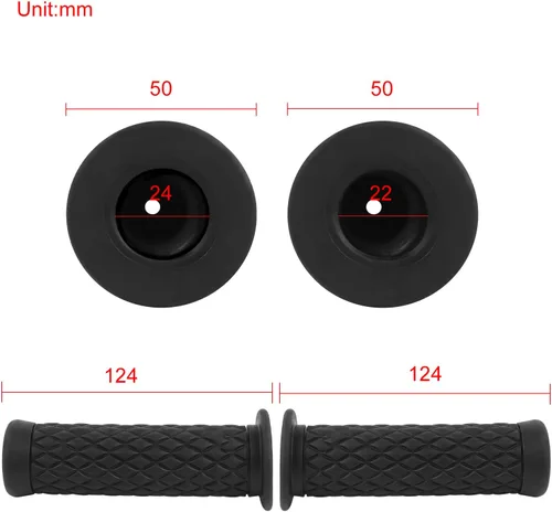 Vista 5 de FLYPIG 7/8" 0.866 in 1" 0.945 in universal antideslizante goma motocicleta manillar agarre extremo para Honda Yamaha Suzuki Kawasaki Polaris Arctic