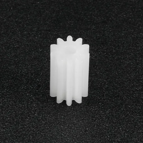 Vista 2 de uxcell Engranajes de plástico blancos 10 dientes modelo 102A engranaje de reducción engranajes de gusano de plástico para motores de robot de coche