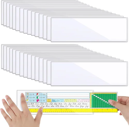 Vista 15 de Paquete de 30 bolsillos autoadhesivos para tarjetas de índice, con apertura superior, tarjetero ideal para organizar y proteger tus tarjetas