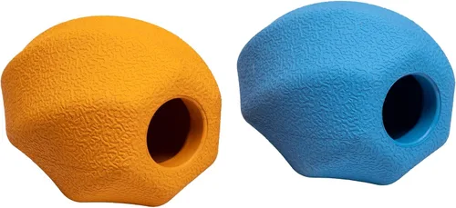 Vista 4 de Amazon Basics Juguete Interactivo para Perros Dispensador de Golosinas de Enriquecimiento para Masticar, Mediano, Multicolor, Paquete de 2