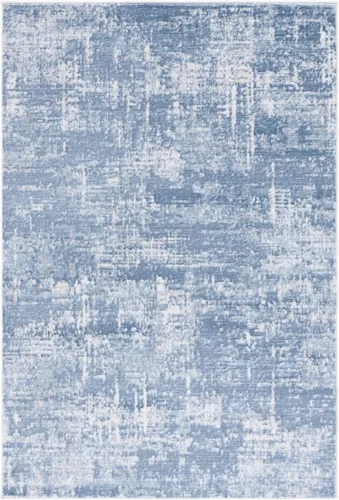 Vista 55 de SAFAVIEH Amelia Collection ALA700A - Alfombra decorativa de 2'2" x 4', diseño moderno abstracto, color marfil y azul, no desprende pelusa y de fácil