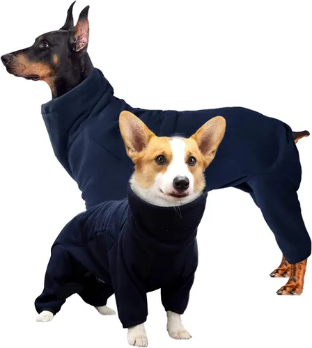 Vista 21 de ROZKITCH Abrigo térmico de invierno para perro, pijama de forro polar suave, resistente al viento, chaqueta cálida para clima frío, chaleco