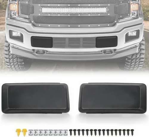 Vista 12 de G-PLUS Cubierta de parachoques delantero compatible con Ford F150 2018 2019 2020 2021 Tapa de parachoques para tapa de parachoques