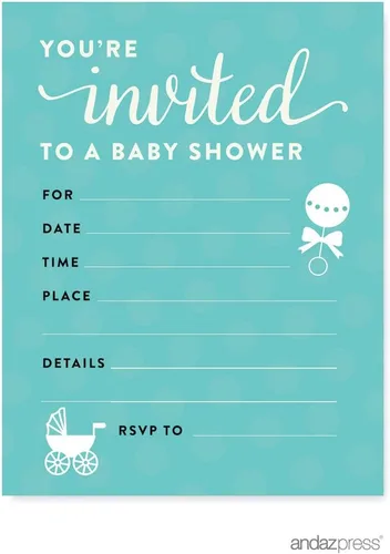 Vista 6 de Colección de Baby shower de Andaz Press Baby & Co., Banner Cards & Gifts, 1