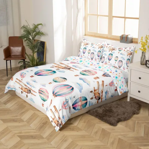 Vista 36 de Feelyou Juego de funda de edredón de tiburón, vida marina, tema oceánico, para niños, funda de edredón con estampado de tiburón 3D, funda de edredón
