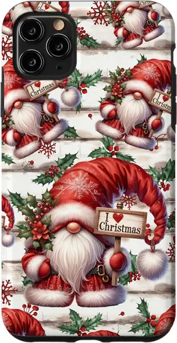 Vista 13 de iPhone 16 Love Christmas Gnomo Shabby Chic Decoración para mujer Bonita funda de Navidad