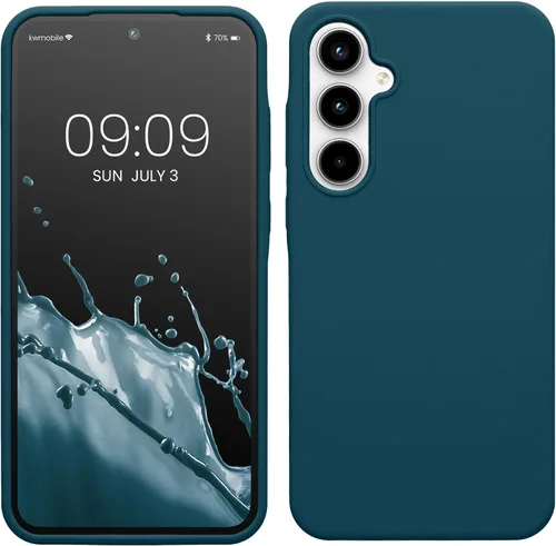 Vista 130 de kwmobile Funda Compatible con Samsung Galaxy A14 5G - Funda de teléfono de TPU y silicona con acabado suave - Verde Lima