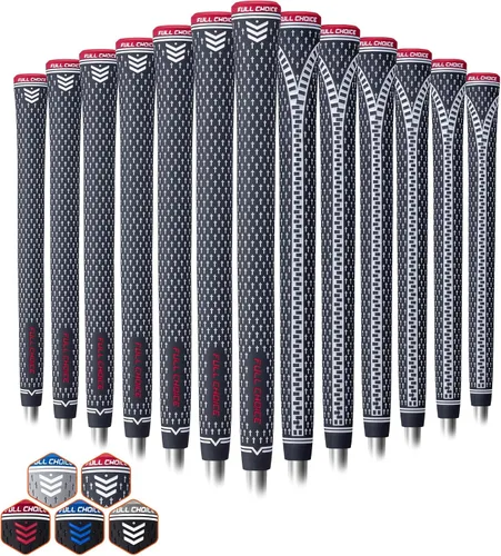 Vista 10 de 13 Pack Golf Grips, Tacky Rubber Club Grips with Raised Plus Texture, Zipper Backline and Low-Taper Design, Standard, Midsize or Jumbo, Grips Only