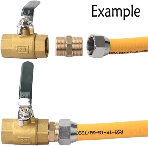 Vista 6 de Joywayus Accesorios de tubería de latón roscado NPT macho de 1 pulgada, combustible, aire, agua, barco, gas, aceite (paquete de 2)