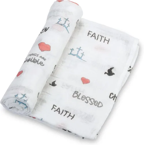 Vista 12 de LollyBanks Manta de bebé para niños y niñas, mantas de arrullo de muselina de algodón 100% para recién nacidos, 47 x 47 pulgadas, manta de recepción