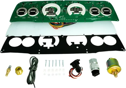 Vista 2 de Panel de medidor de repuesto digital LED compatible con camiones Chevy, actualización precisa y elegante del tablero (blanco)