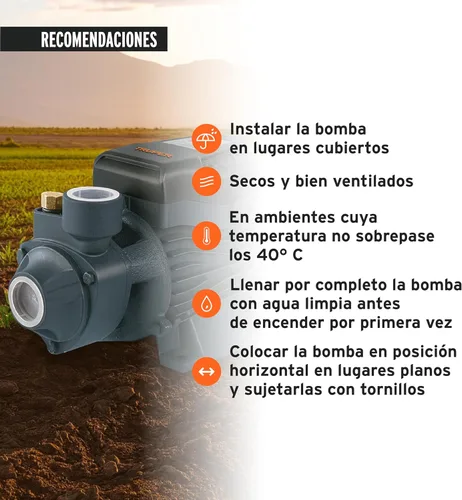 Vista 7 de Bomba periférica agua eléctrica 1HP