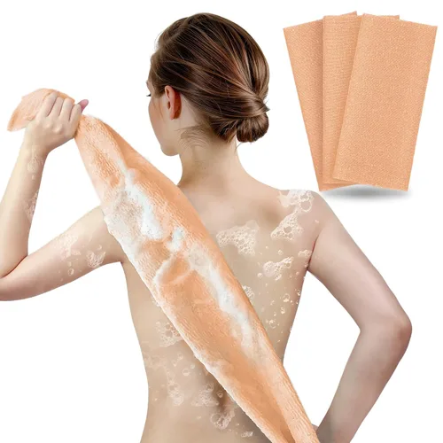 Vista 24 de ARCH&M Toalla Exfoliante, Toalla de Baño Japonesa, Exfoliante Coreano, Exfoliante Corporal de Nailon, Exfoliante de Espalda para Ducha, Alternativa