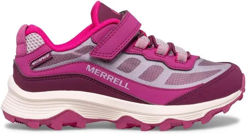 Vista 4 de Merrell Moab Speed - Tenis de senderismo impermeables con cierre alternativo bajo para niños