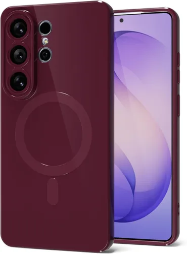 Vista 62 de Svanove Funda magnética de silicona para Samsung Galaxy S22, compatible con Magsafe, bonita funda para mujer, goma de gelatina brillante delgada