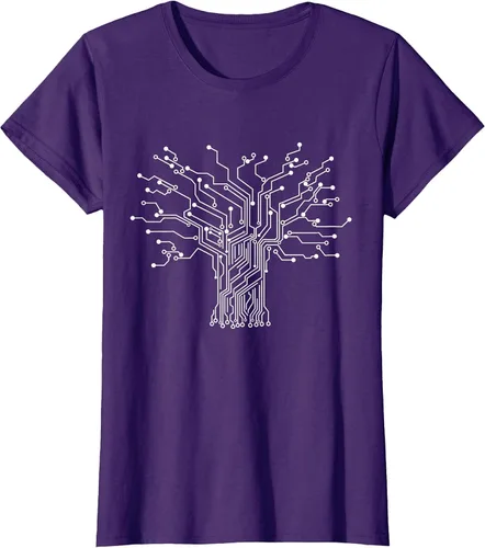 Vista 58 de Electronics Technician Binary Tree - Electrical Engineer T-Shirt Asphalt Grey