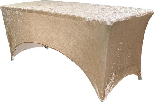 Vista 9 de YOUR CHAIR COVERS - Mantel rectangular de terciopelo ajustable de elastano de 6 pies, para patio, mantel elástico, color negro