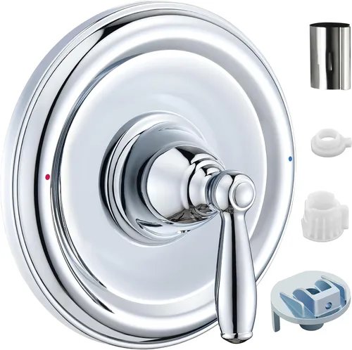 Vista 8 de Kit de accesorios para bañera y ducha con equilibrio de presión, compatible con válvula Moen Posi-Temp, cromado