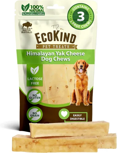 Vista 16 de EcoKind Premium Gold Yak Cheese Masticables para Perros del Himalaya, golosinas saludables para perros pequeños, totalmente naturales, masticables