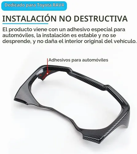 Vista 7 de para RAV4 Accesorios Cubierta Decorativa de Consola de Carbono Fibra Compatible con Toyota RAV4 2023 2022 2019 2020 2021 Panel de Consola