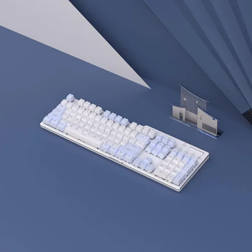 Vista 5 de AK35I Teclado mecánico para juegos con cable intercambiable en caliente con interruptores marrones a juego azul y blanco teclas multimedia