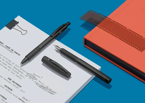 Vista 6 de Faber-Castell Pluma estilográfica NEO Slim, Aluminio Gunmetal - Grueso