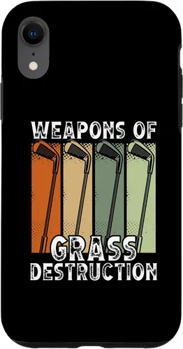 Vista 8 de iPhone 15 Armas de destrucción de hierba Funda divertida para jugadores de golf