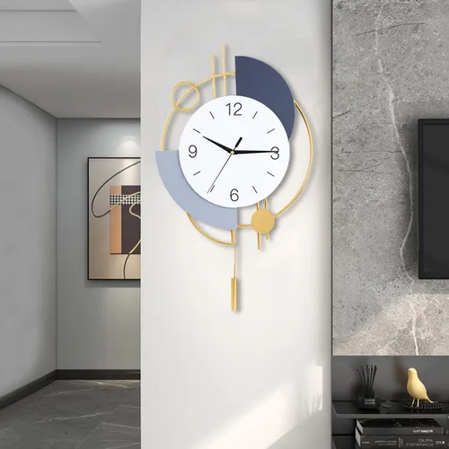 Vista 12 de Dankeit Reloj de pared decorativo de cuarzo silencioso con péndulo, grande para sala de estar, cocina, baño, dormitorio, 13 x 21.65 pulgadas (beige)