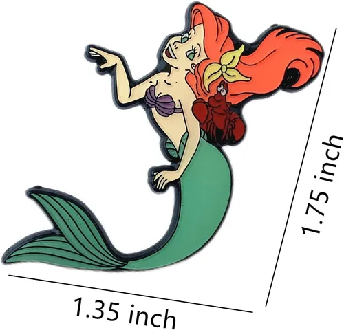 Vista 2 de Pequeña sirena princesa y rana Tiana Snw Whit Elsa Pines, panceta de metal de aleación de zinc ambiental