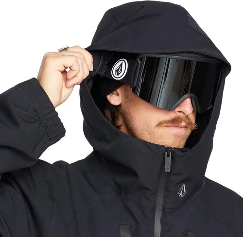 Vista 7 de Volcom Brighton - Chaqueta de snowboard con capucha para hombre Gris