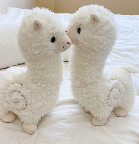 Vista 3 de JOSON Juguete de peluche de alpaca, almohada de peluche de camello súper lindo para cumpleaños, Navidad, regalo del día de San Valentín