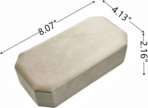 Vista 2 de Caja organizadora de anillos de terciopelo – Joyero para anillos y aretes, bandeja de joyería para anillos y anillos, vitrina para niñas y mujeres