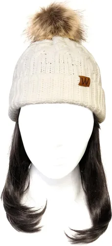 Vista 3 de Allydrew Mommy & Me Mother - Gorro tejido de invierno cálido y suave con pompón